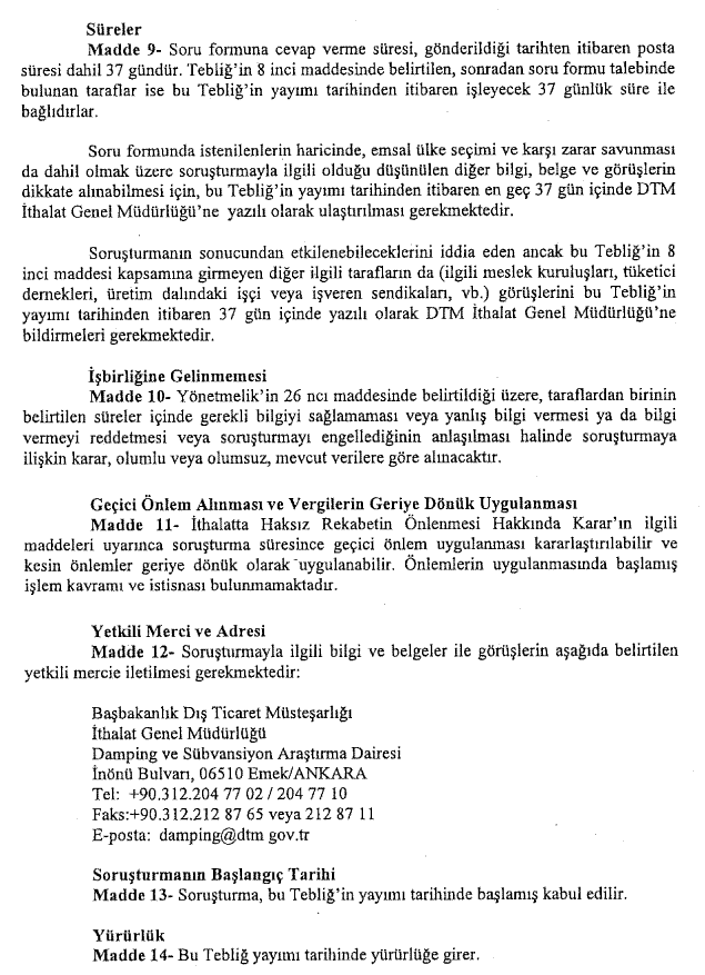 Resmî metindeki şekil veya cetvel