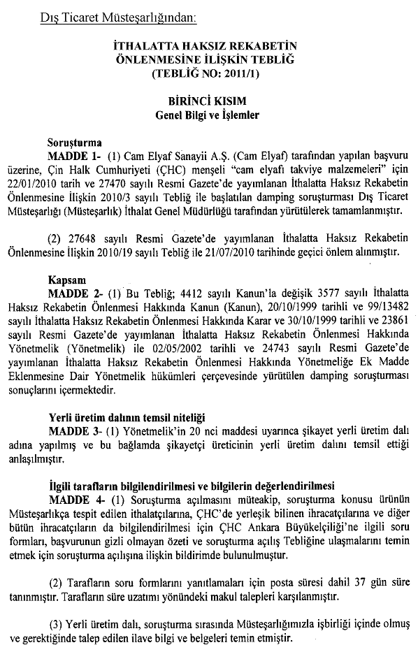 Resmî metindeki şekil veya cetvel