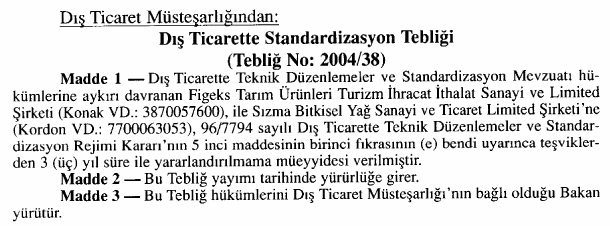Resmî metindeki şekil veya cetvel