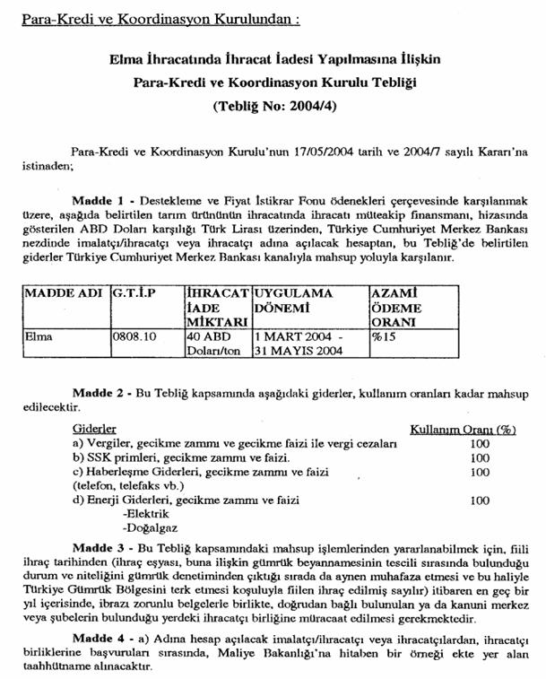 Resmî metindeki şekil veya cetvel