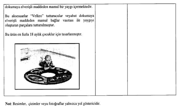 Resmî metindeki şekil veya cetvel