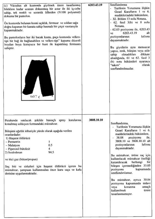 Resmî metindeki şekil veya cetvel